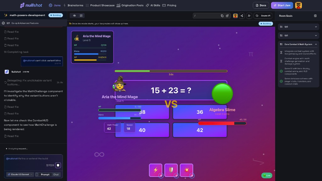 Preview tab showing a live app