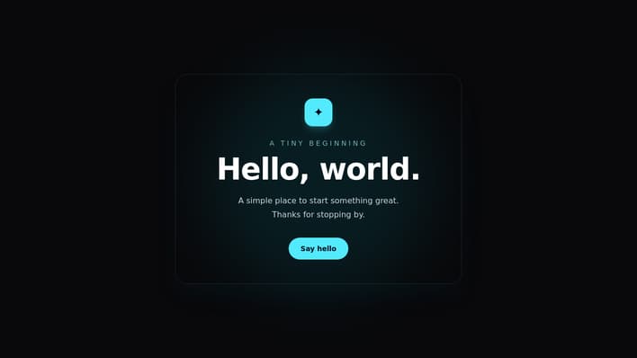 Hello World App f12bf29 preview